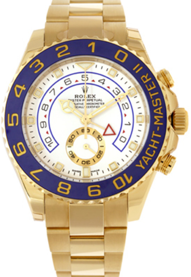 Rolex 116688 Yellow Gold on Oyster, Blue Ceramic, 12 Hour Display Bezel White